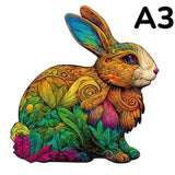 Puzzle Lapin en Bois Coloré