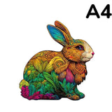Puzzle Lapin en Bois Coloré