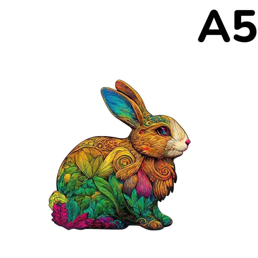 Puzzle Lapin en Bois Coloré