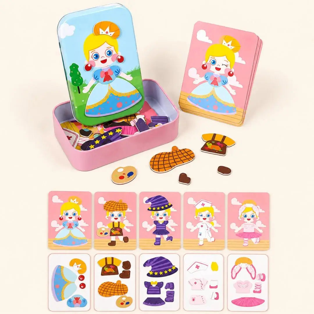 Puzzle Magnétique Habillage Enfant Bois
