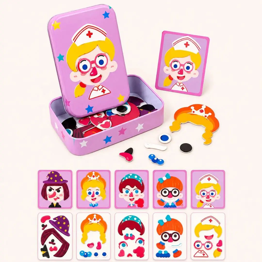 Puzzle Magnétique Habillage Enfant Bois