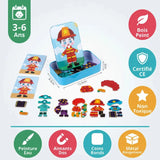 Puzzle Magnétique Habillage Enfant Bois