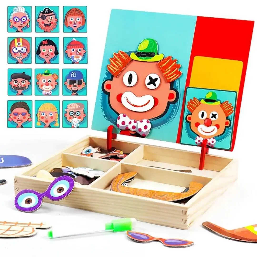 Puzzle Magnétique Montessori – Facial Puzzle