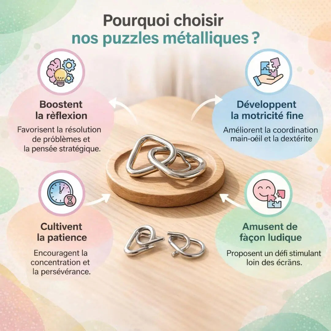 Puzzle Montessori Enfant – Casse-Têtes Métal Éducatifs