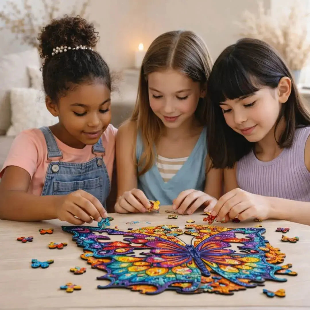 Puzzle Papillon en Bois Artistique