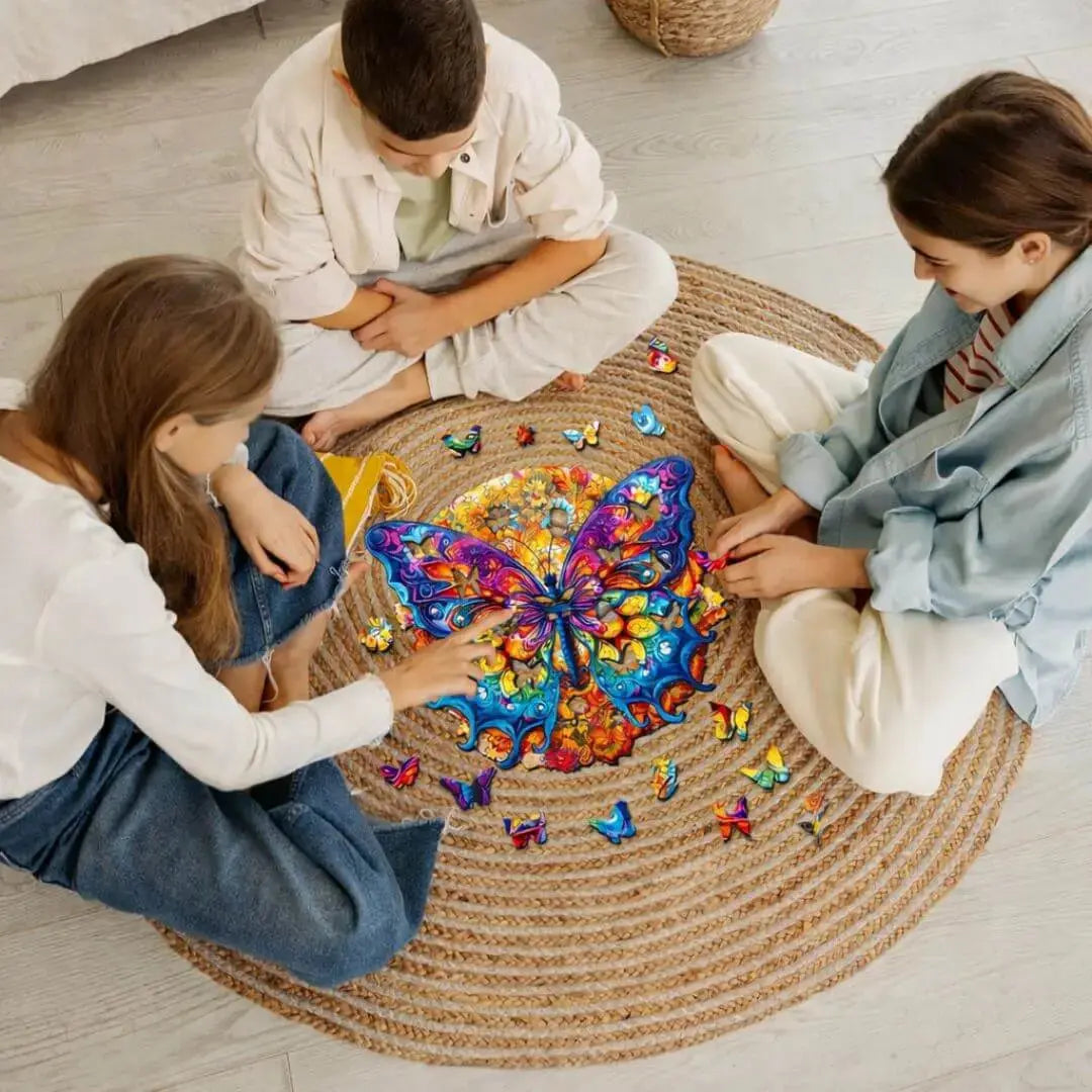 Puzzle Papillon en Bois Artistique