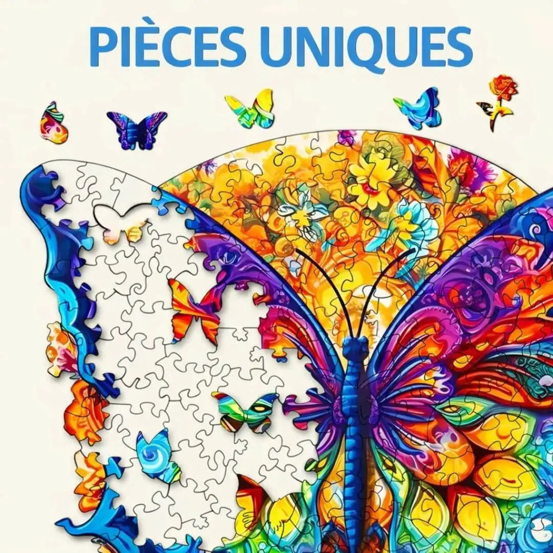 Puzzle Papillon en Bois Artistique