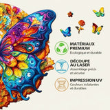 Puzzle Papillon en Bois Artistique