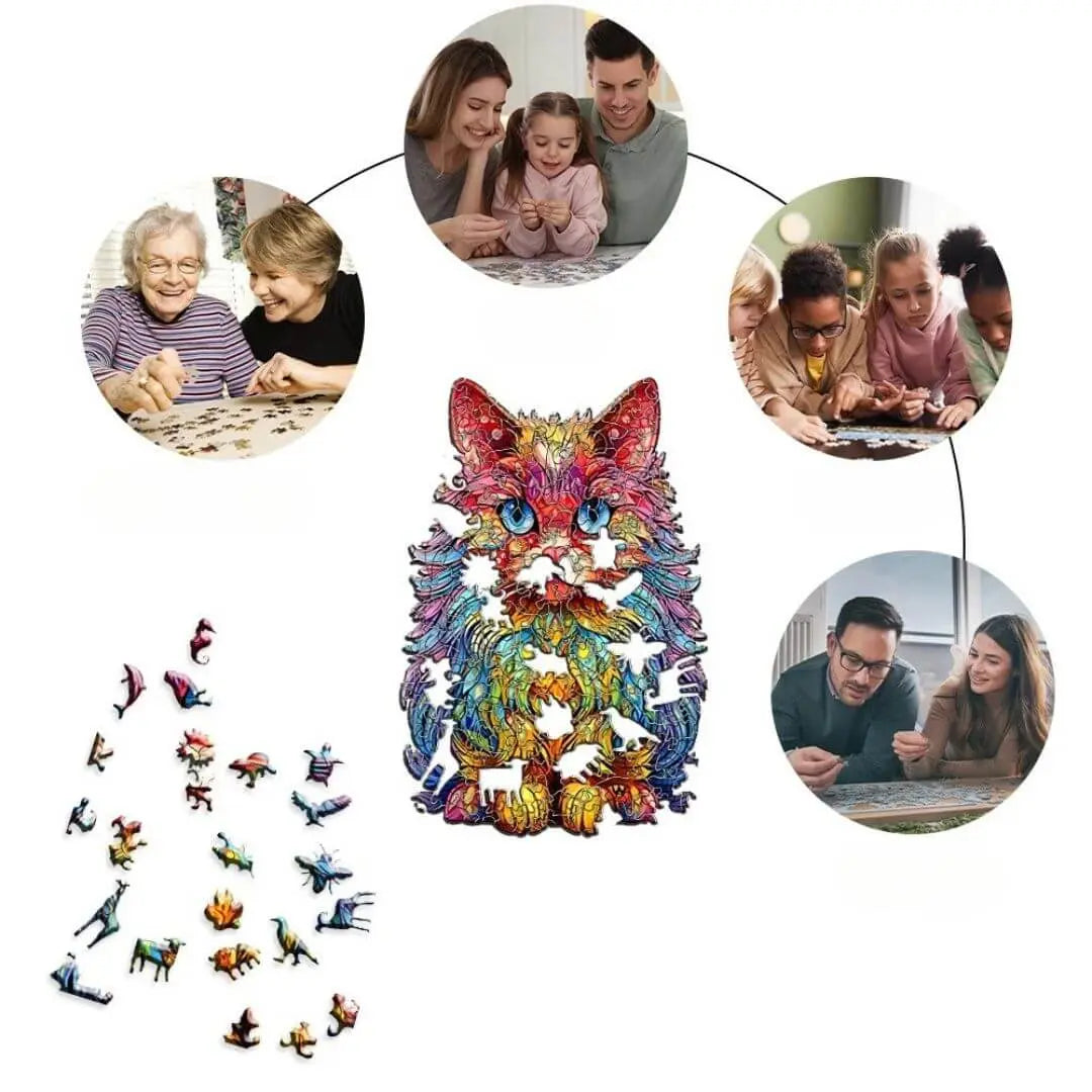 Puzzle en Bois Chat Persan – CatCute