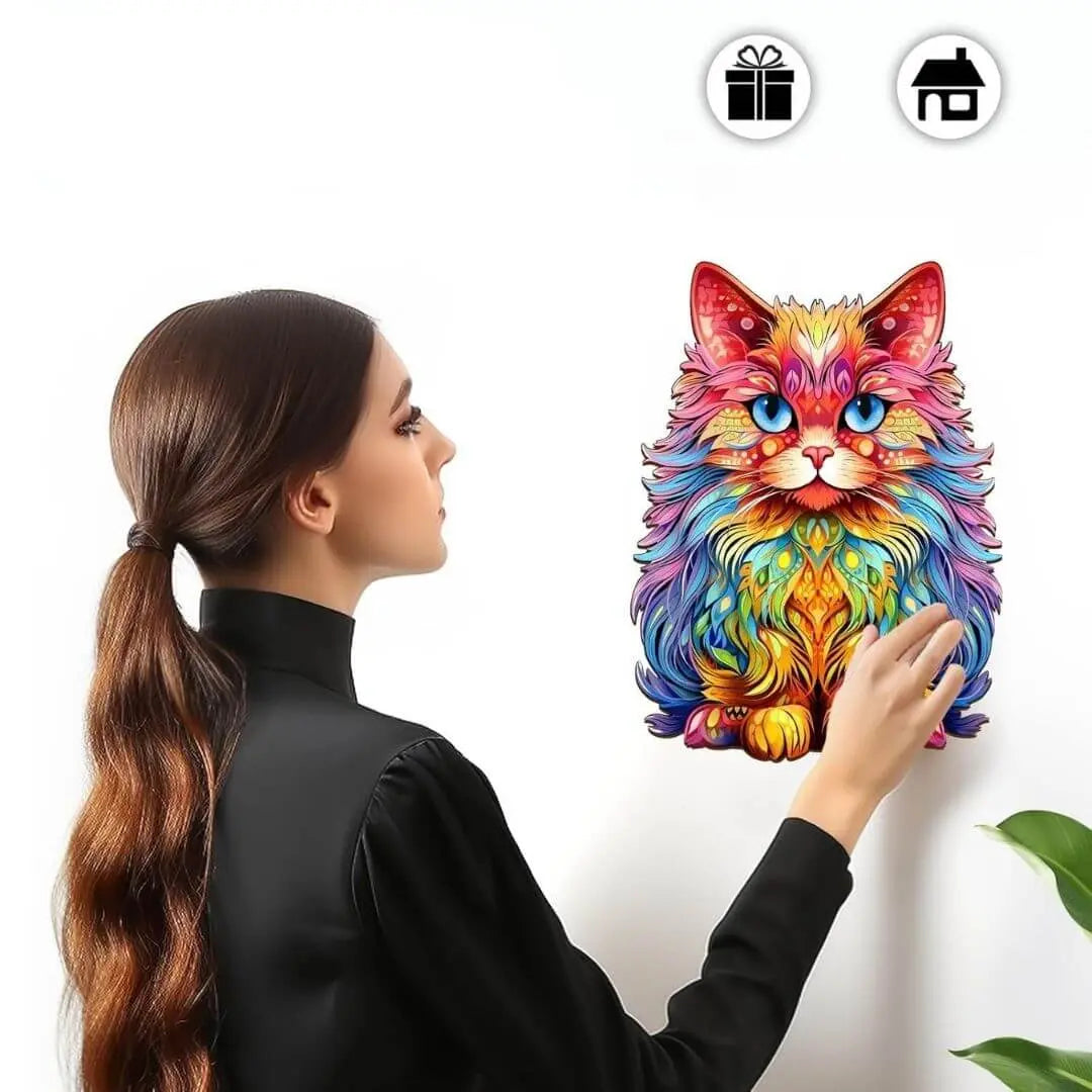 Puzzle en Bois Chat Persan – CatCute