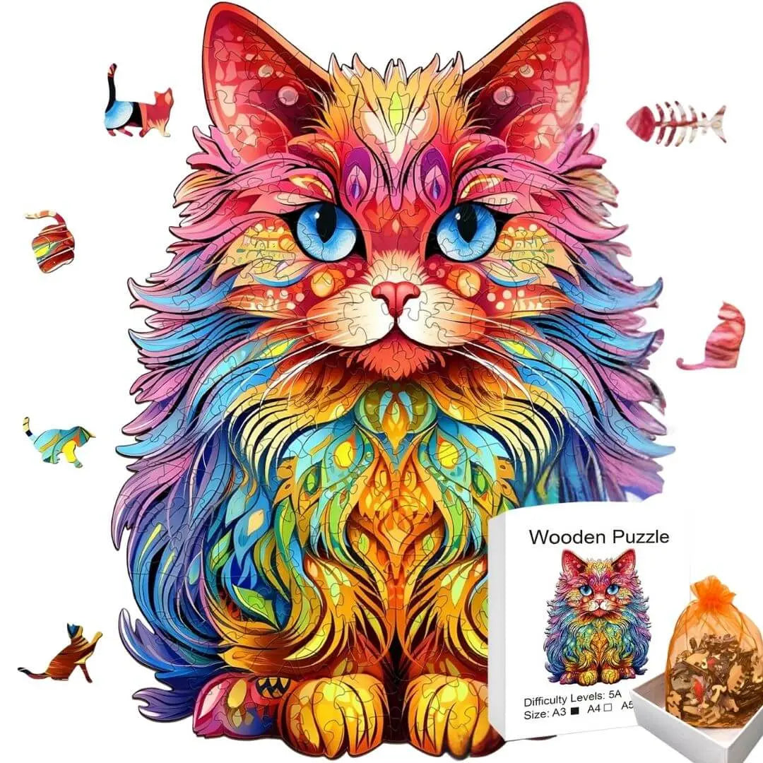 Puzzle en Bois Chat Persan – CatCute