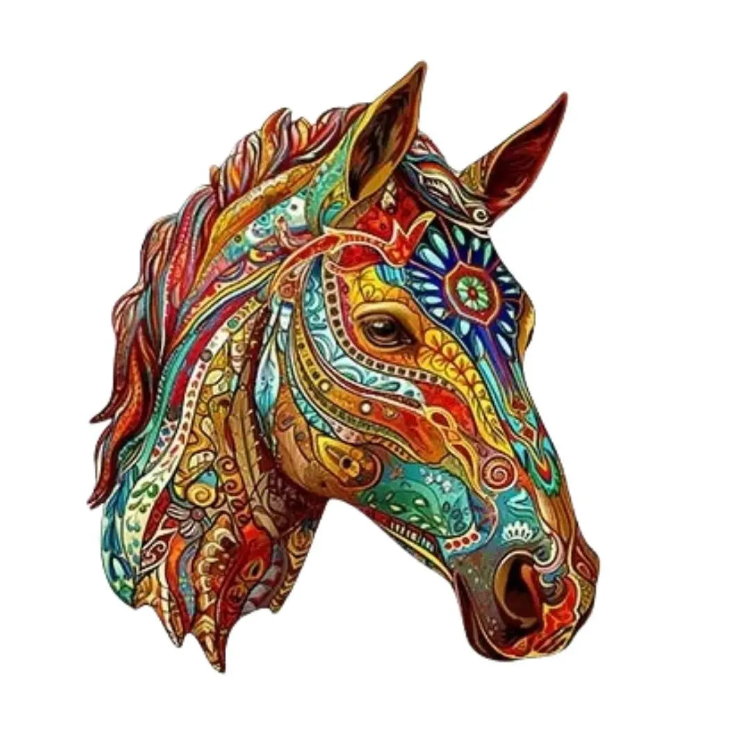 Puzzle en Bois Cheval Artistique – HorsePuzzle