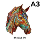 Puzzle en Bois Cheval Artistique – HorsePuzzle