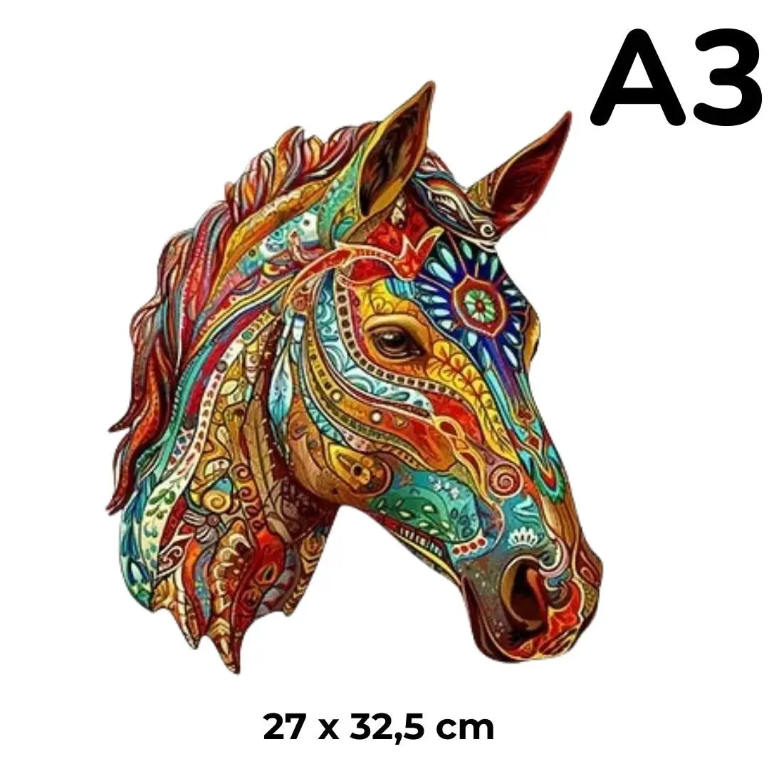 Puzzle en Bois Cheval Artistique – HorsePuzzle