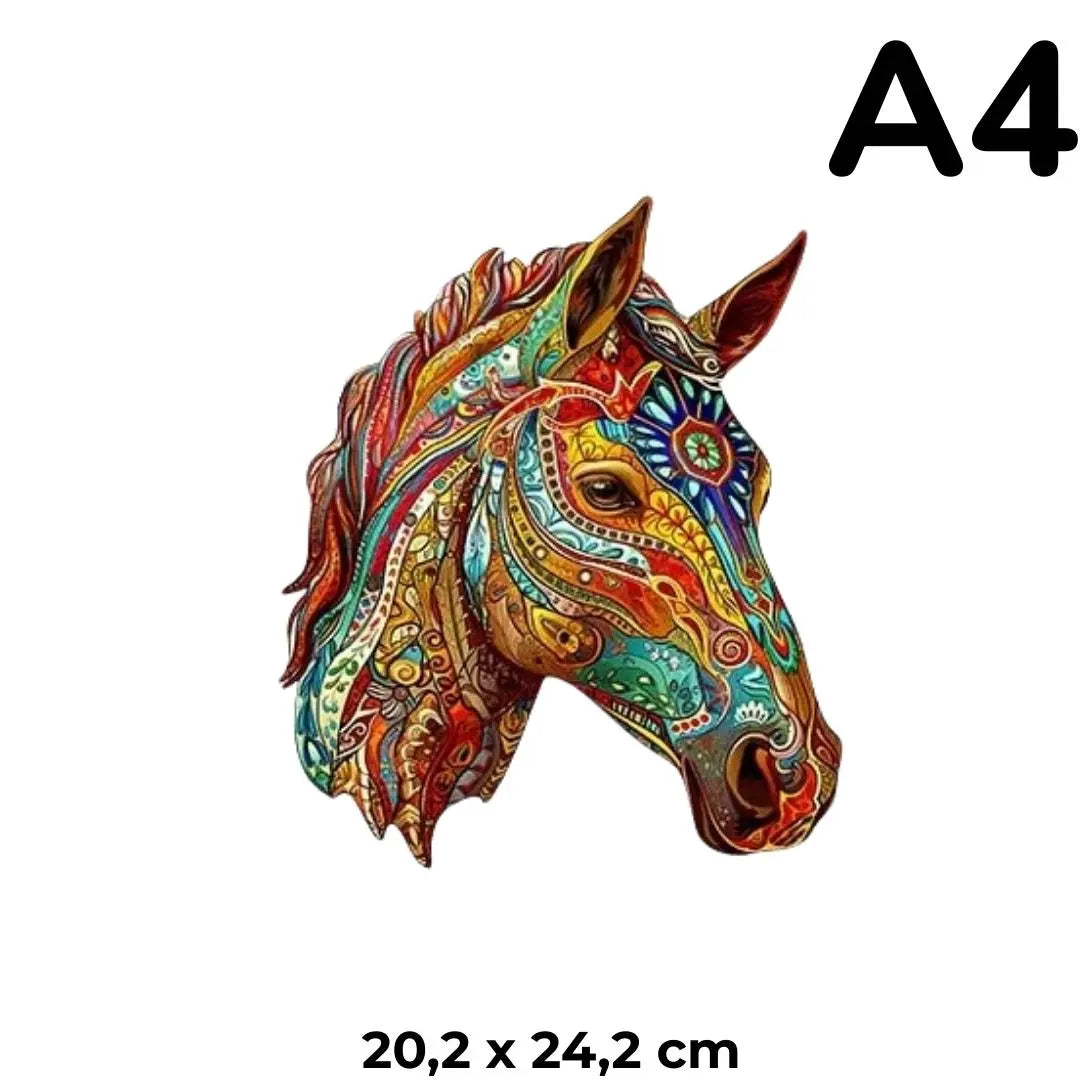 Puzzle en Bois Cheval Artistique – HorsePuzzle