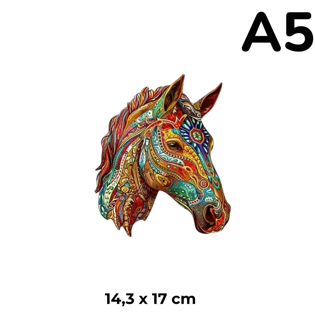 Puzzle en Bois Cheval Artistique – HorsePuzzle