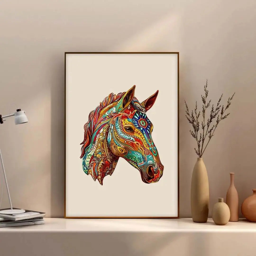 Puzzle en Bois Cheval Artistique – HorsePuzzle