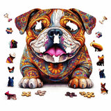 Puzzle en Bois Chien Bouledogue Anglais