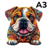 Puzzle en Bois Chien Bouledogue Anglais