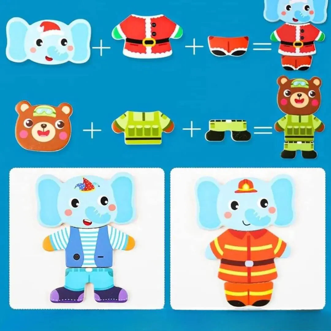Puzzle en Bois Enfant Montessori – FunZoo