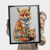 Puzzle en Bois Famille Renard – FoxNest