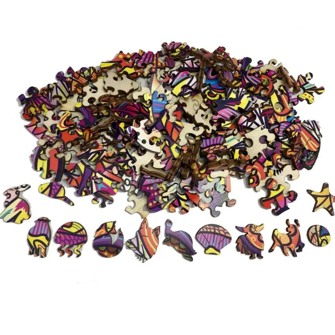 Puzzle en Bois Famille Renard – FoxNest