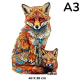 Puzzle en Bois Famille Renard – FoxNest