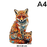 Puzzle en Bois Famille Renard – FoxNest