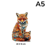 Puzzle en Bois Famille Renard – FoxNest
