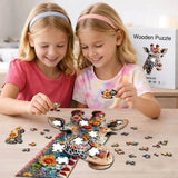 Puzzle en Bois Girafe Fleurie – Giraffika