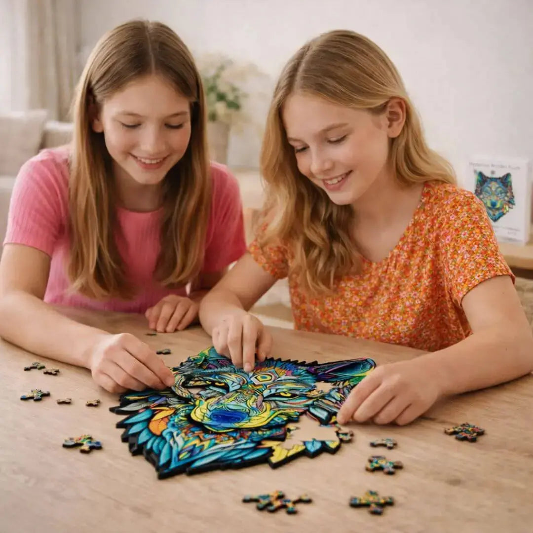 Puzzle en Bois Loup Majestueux