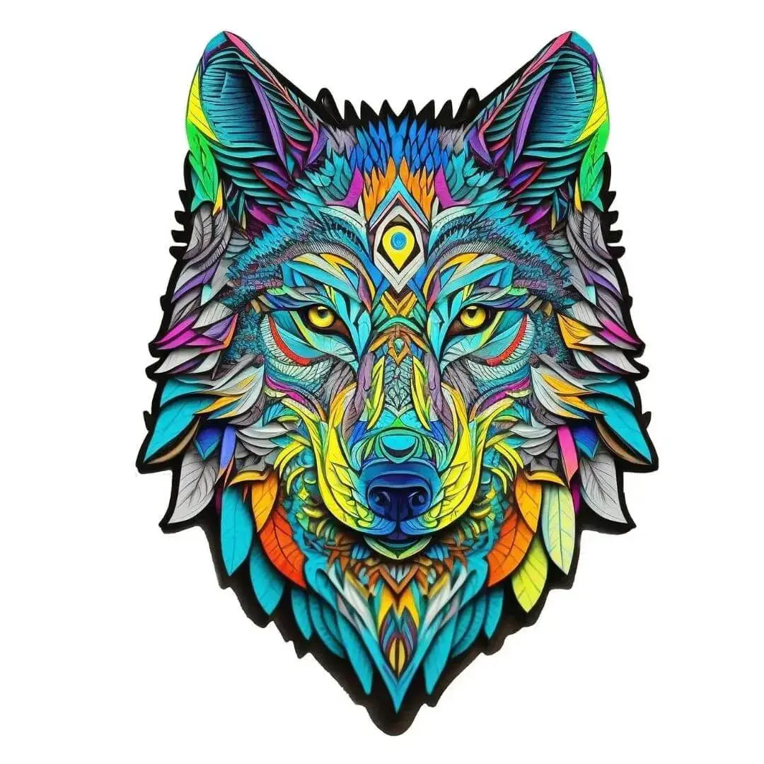 Puzzle en Bois Loup Majestueux