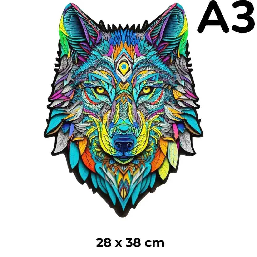 Puzzle en Bois Loup Majestueux