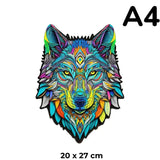 Puzzle en Bois Loup Majestueux
