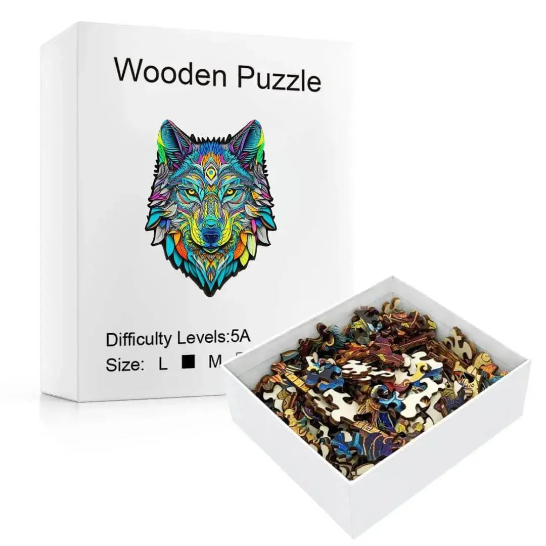 Puzzle en Bois Loup Majestueux