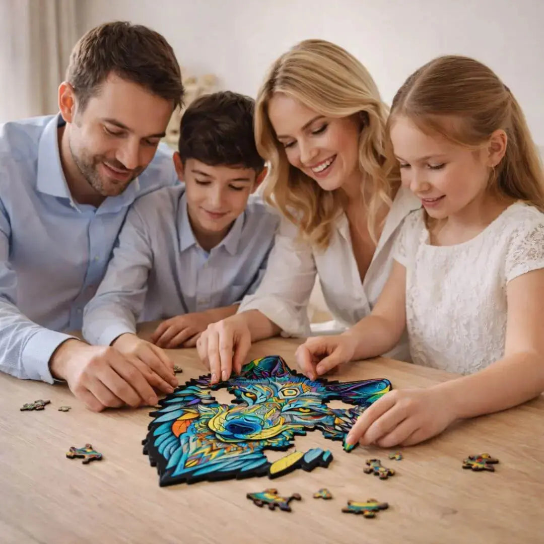 Puzzle en Bois Loup Majestueux