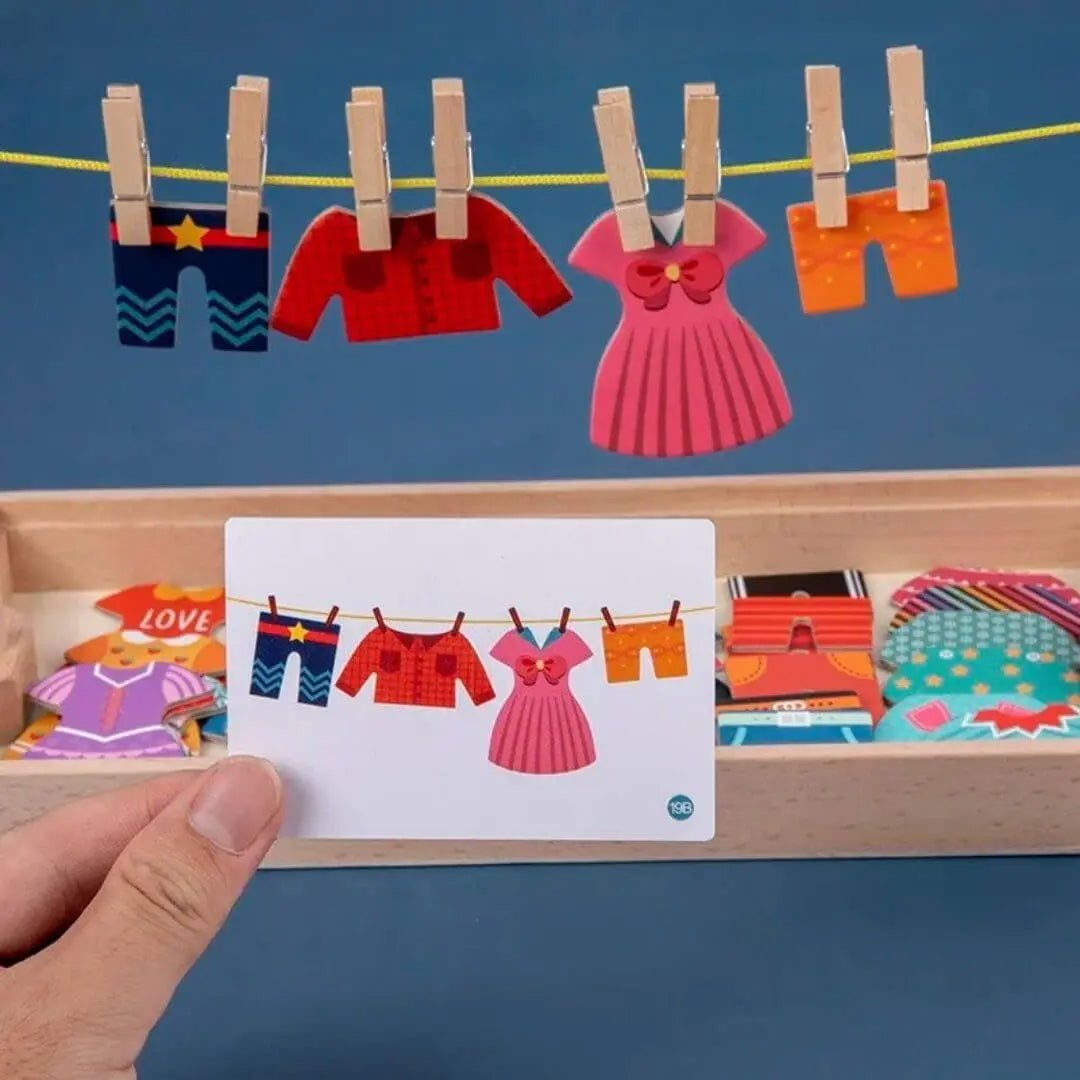Puzzle pour Enfant d’Habillage en Bois – Cool Clothes