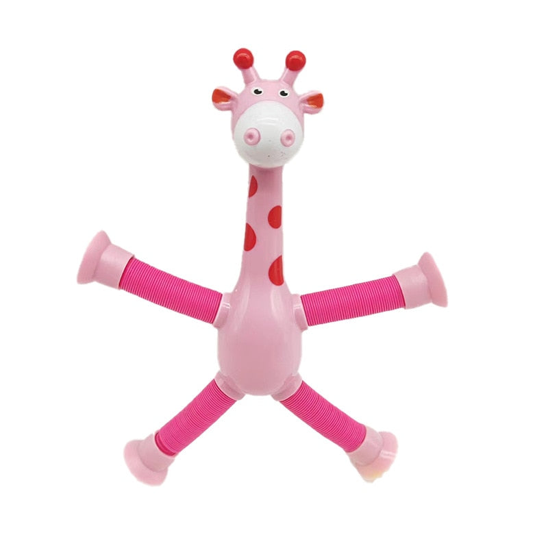 Lot de 4 Girafes à Ventouse Télescopique