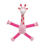 Lot de 4 Girafes à Ventouse Télescopique