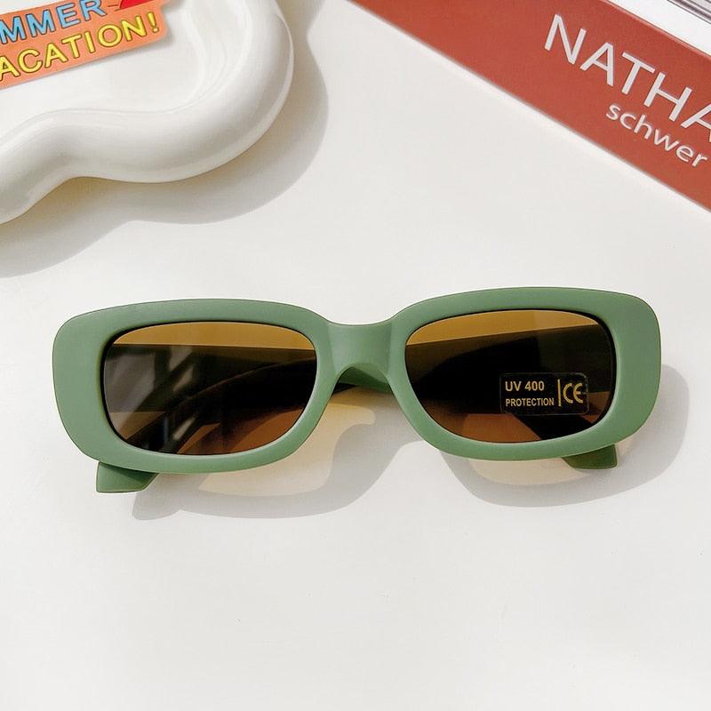 Lunettes de soleil rectangulaires Vintage givrées pour enfants