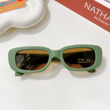 Lunettes de soleil rectangulaires Vintage givrées pour enfants