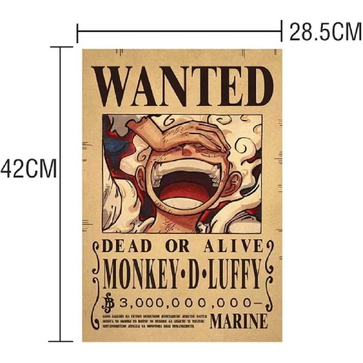 Poster Wanted One Piece Prime Monkey D. Luffy Joy Boy Post Wano