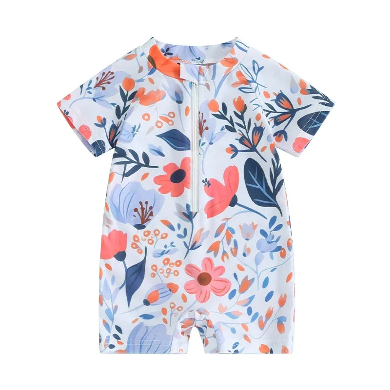 Maillot de Bain Bébé Fille Manches Courtes - Spring