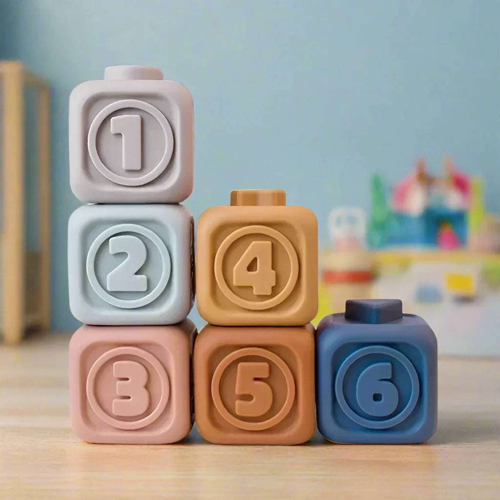 Jeu de construction sensoriel en silicone Montessori | SilicBuild