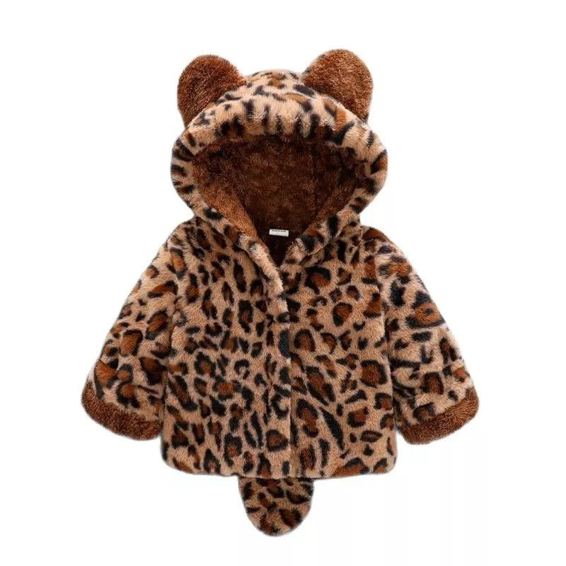 Manteau Bébé Lapin Polaire en Fausse Fourrure