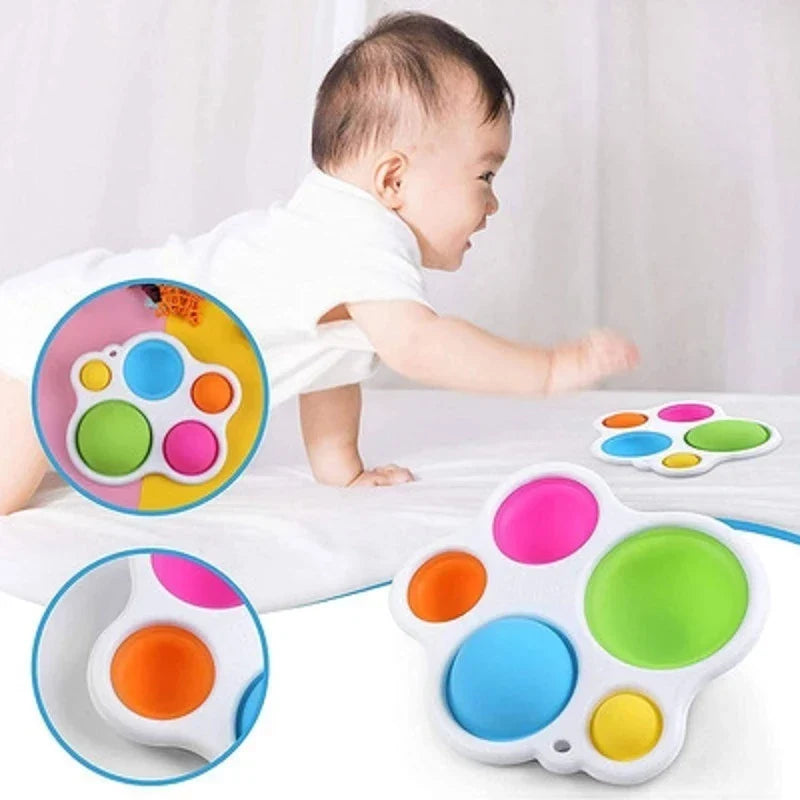 Jouet Sensoriel à Bulles de Poussée Montessori
