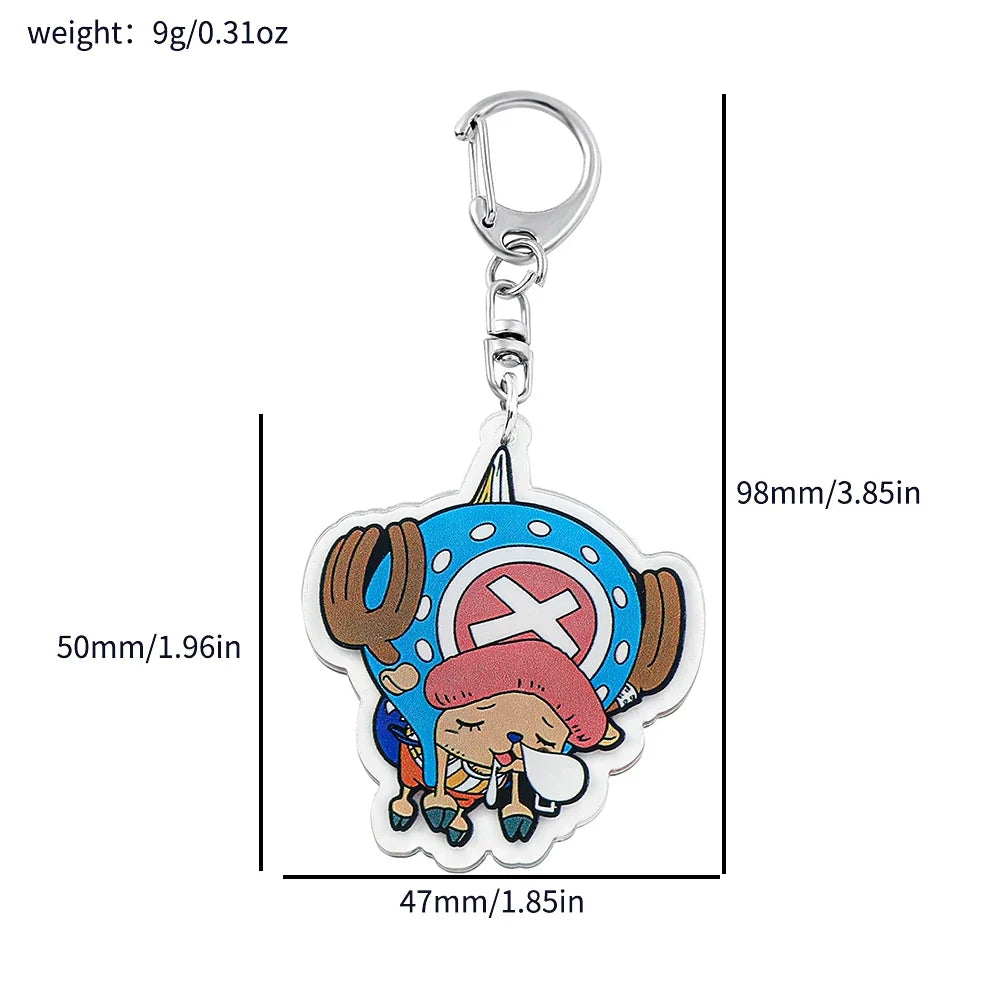 Porte-clef One Piece en acrylique Luffy Zoro Chopper