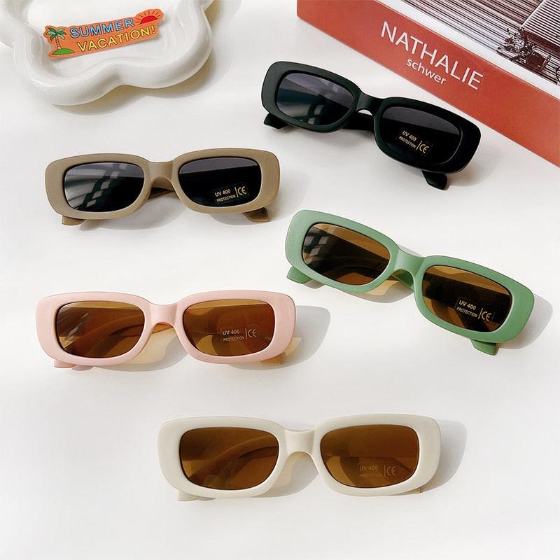 Lunettes de soleil rectangulaires Vintage givrées pour enfants
