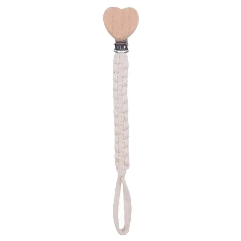 Attache-tétine personnalisée prénom en perles de bois – Cadeau de naissance