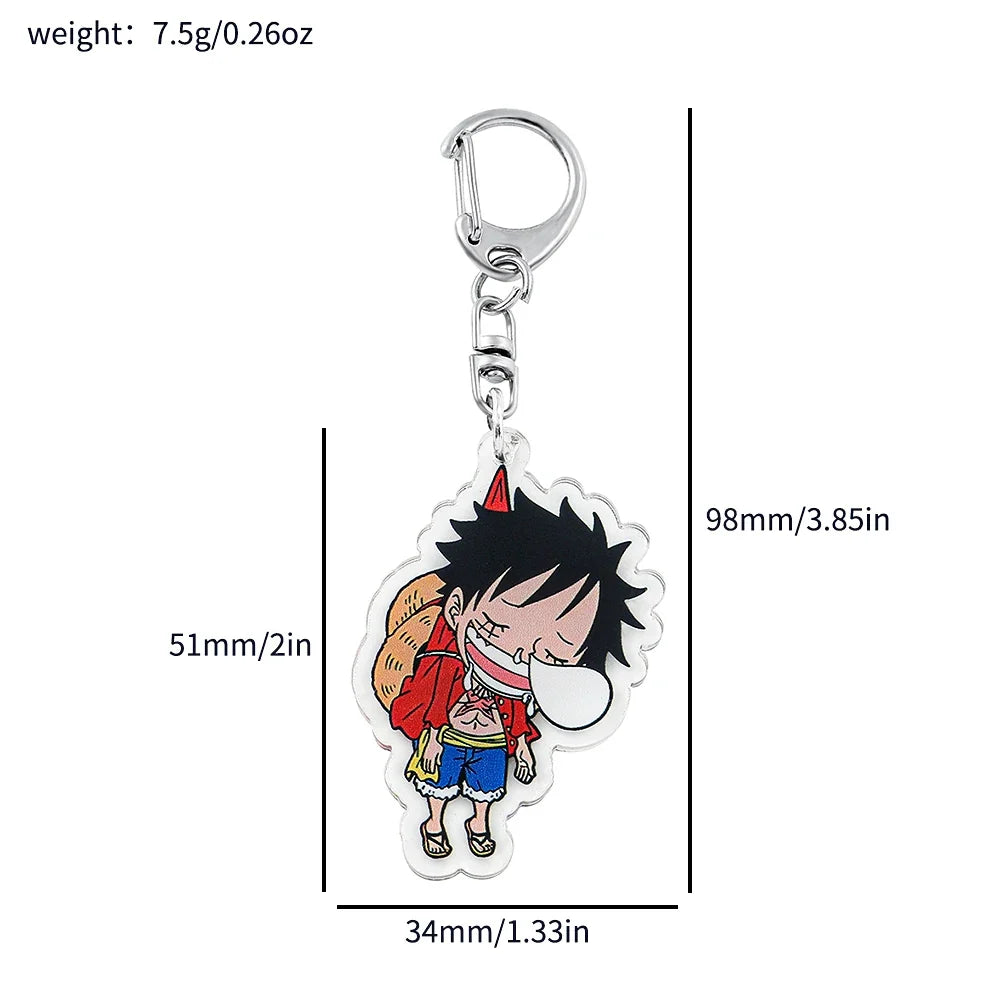 Porte-clef One Piece en acrylique Luffy Zoro Chopper